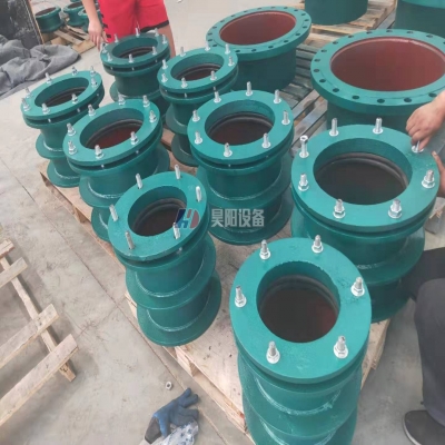 同省商贸公司订购的柔性防水套管组装