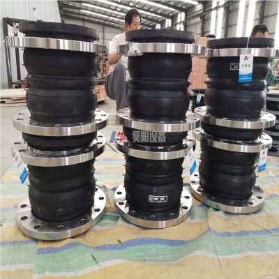 南京污水处理厂定制不锈钢可曲挠相加接头组装完成