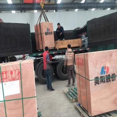 陕西榆林客户定制国标双法兰限位伸缩接头发货啦！